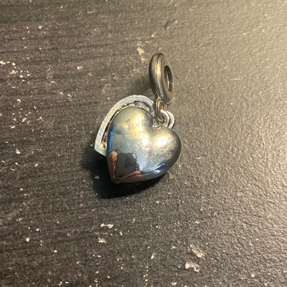 Pink Rhinestone Heart Charm - Picture 3 of 3